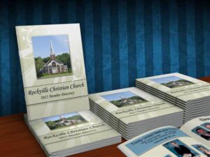 Stack of free printed church directories